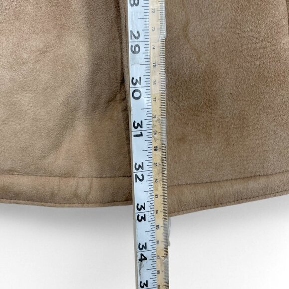 Leather Attic Vintage Shearling Sheepskin Brown Leather Fur Coat Jacket Men's 42 - Picture 8 of 9